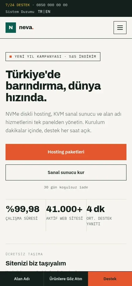 Neva temasının telefon ekranındaki görünümü.