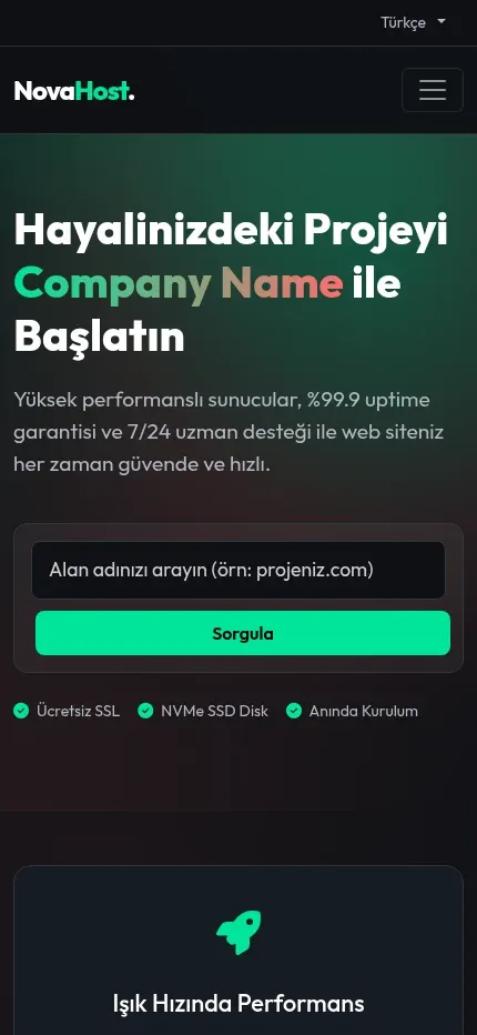 Nova temasının telefon ekranındaki görünümü.